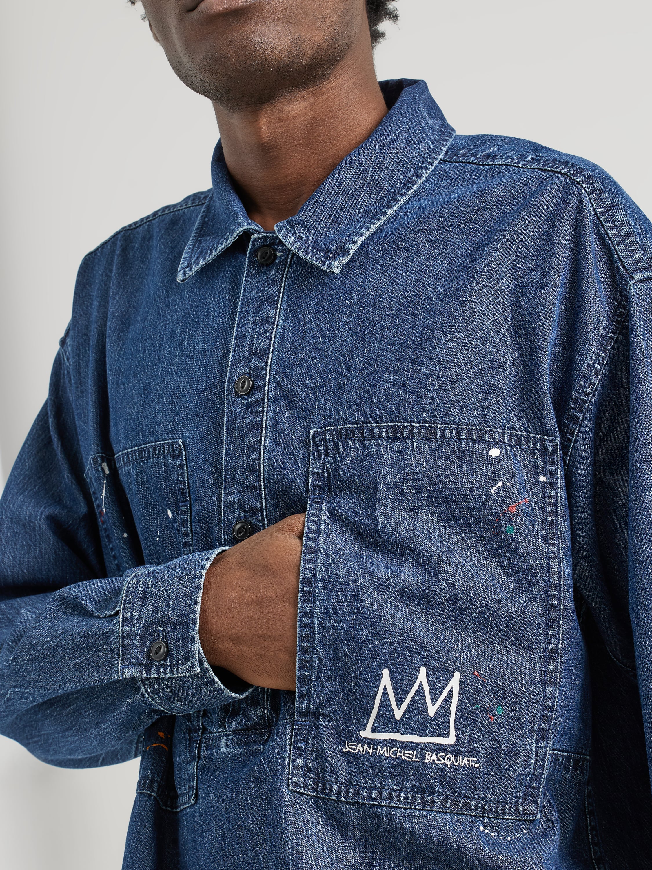 L/s Denim Workshirt Basquiat