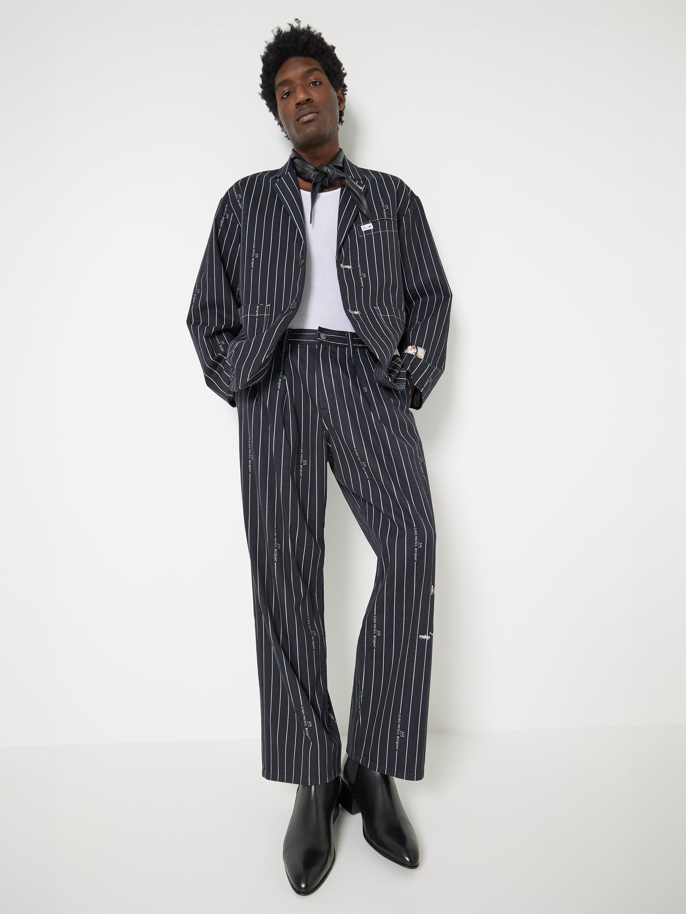 Striped Relaxed Straight Basquia