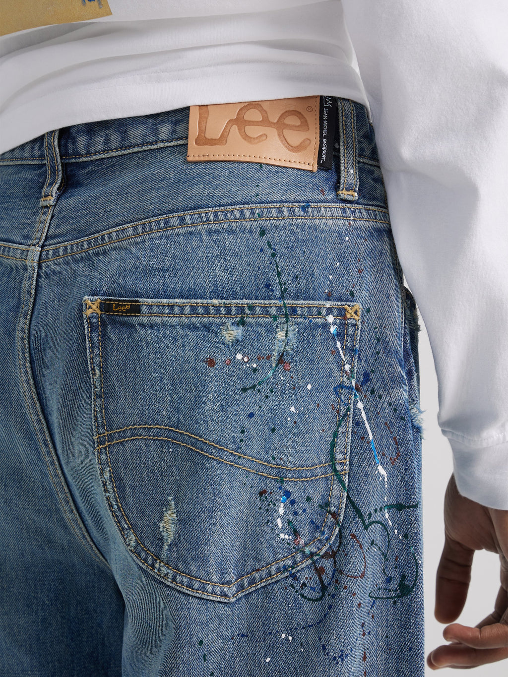 Painted Wide Leg Basquiat