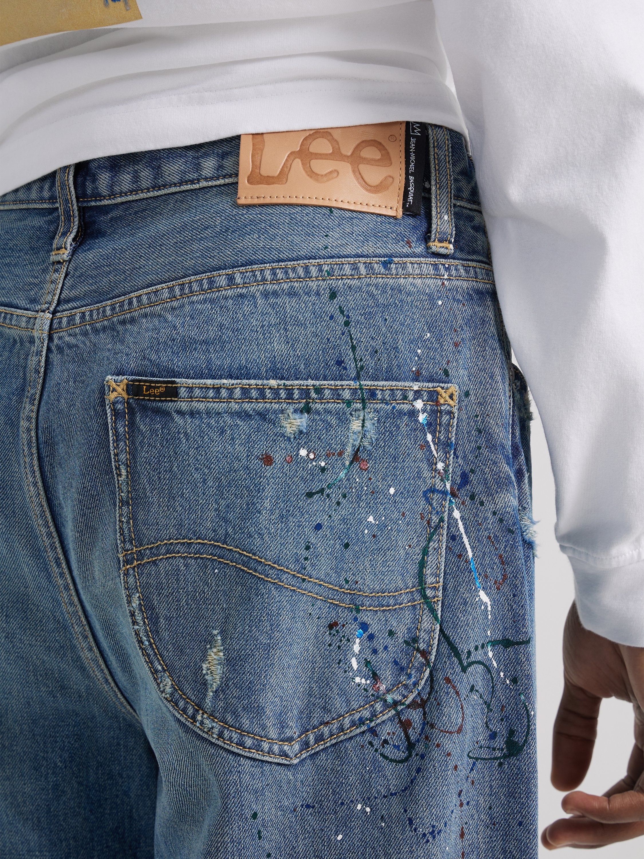 Painted Wide Leg Basquiat