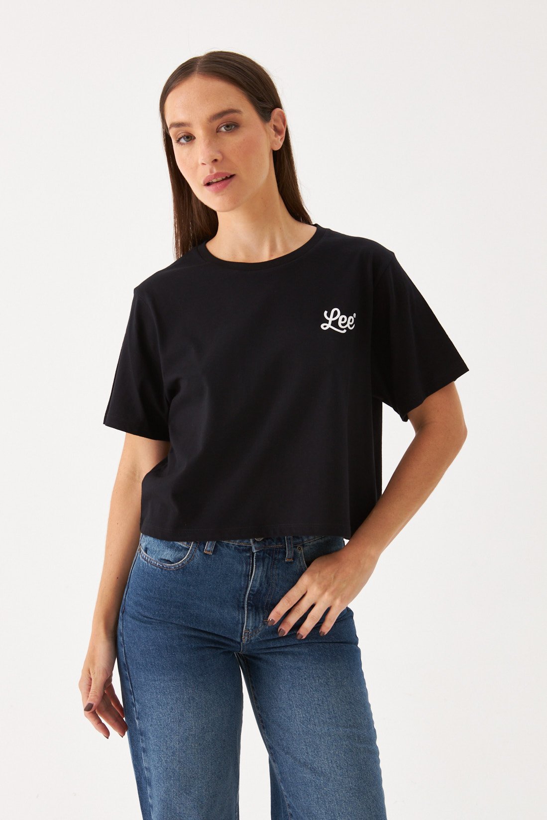 T-shirt Ss Waves Crop