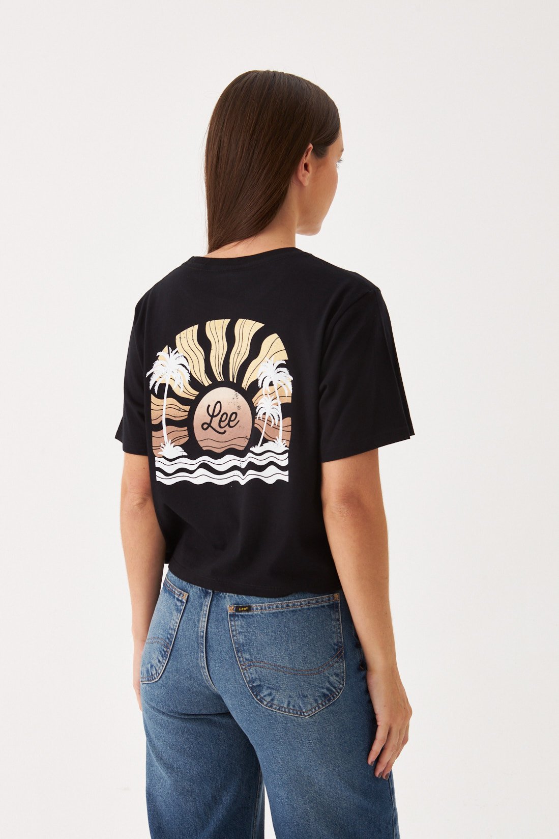 T-shirt Ss Waves Crop