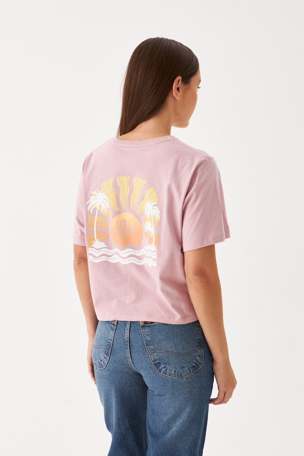 T-shirt Ss Waves Crop