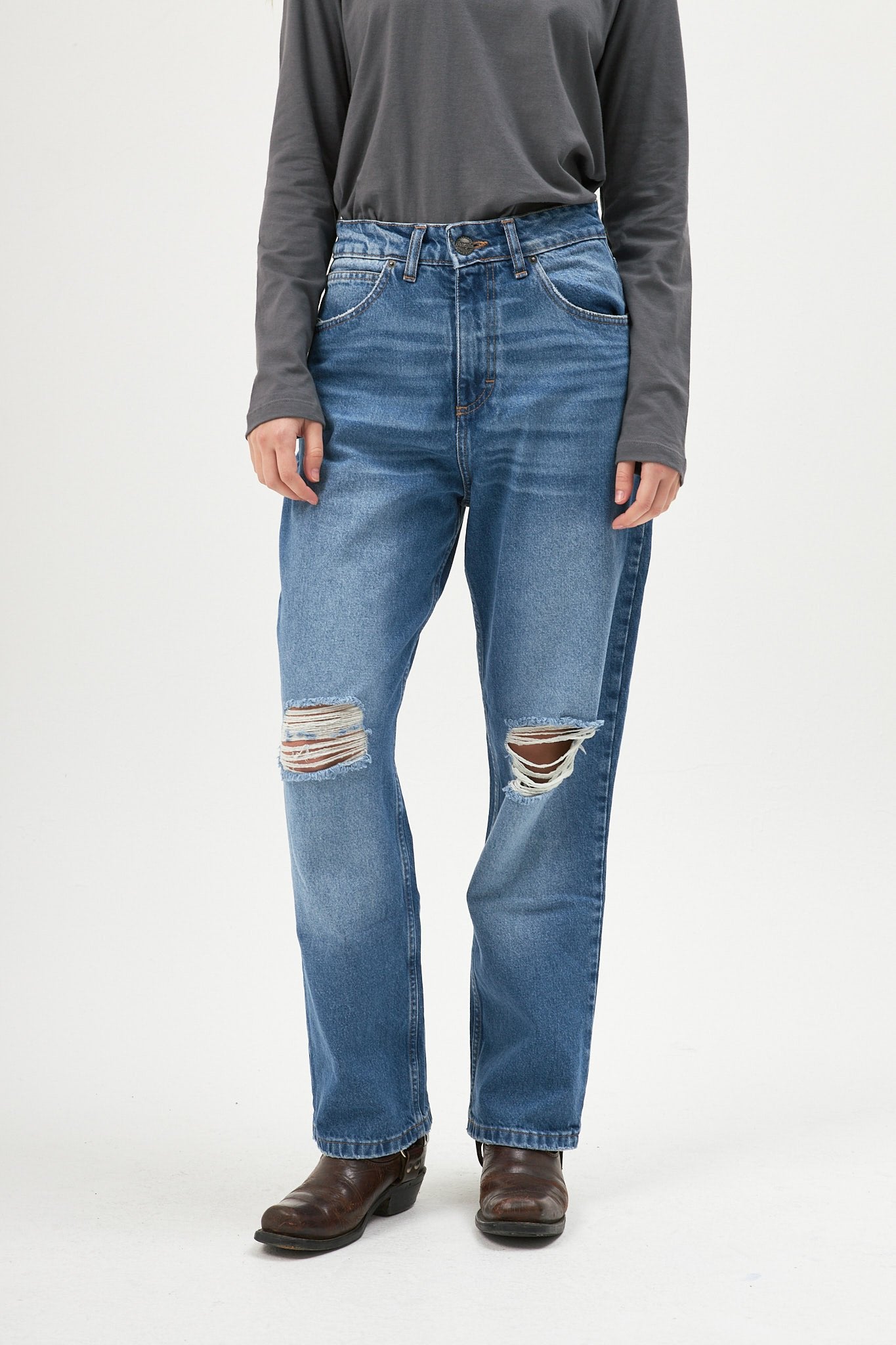 Jean Straight Blue Trash