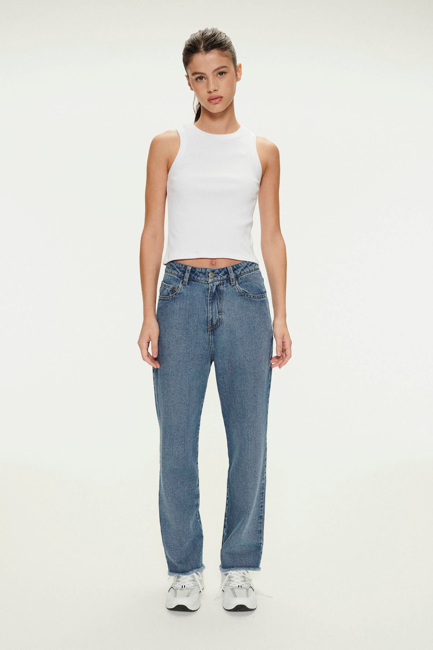 Jean Straight Crop Tunez
