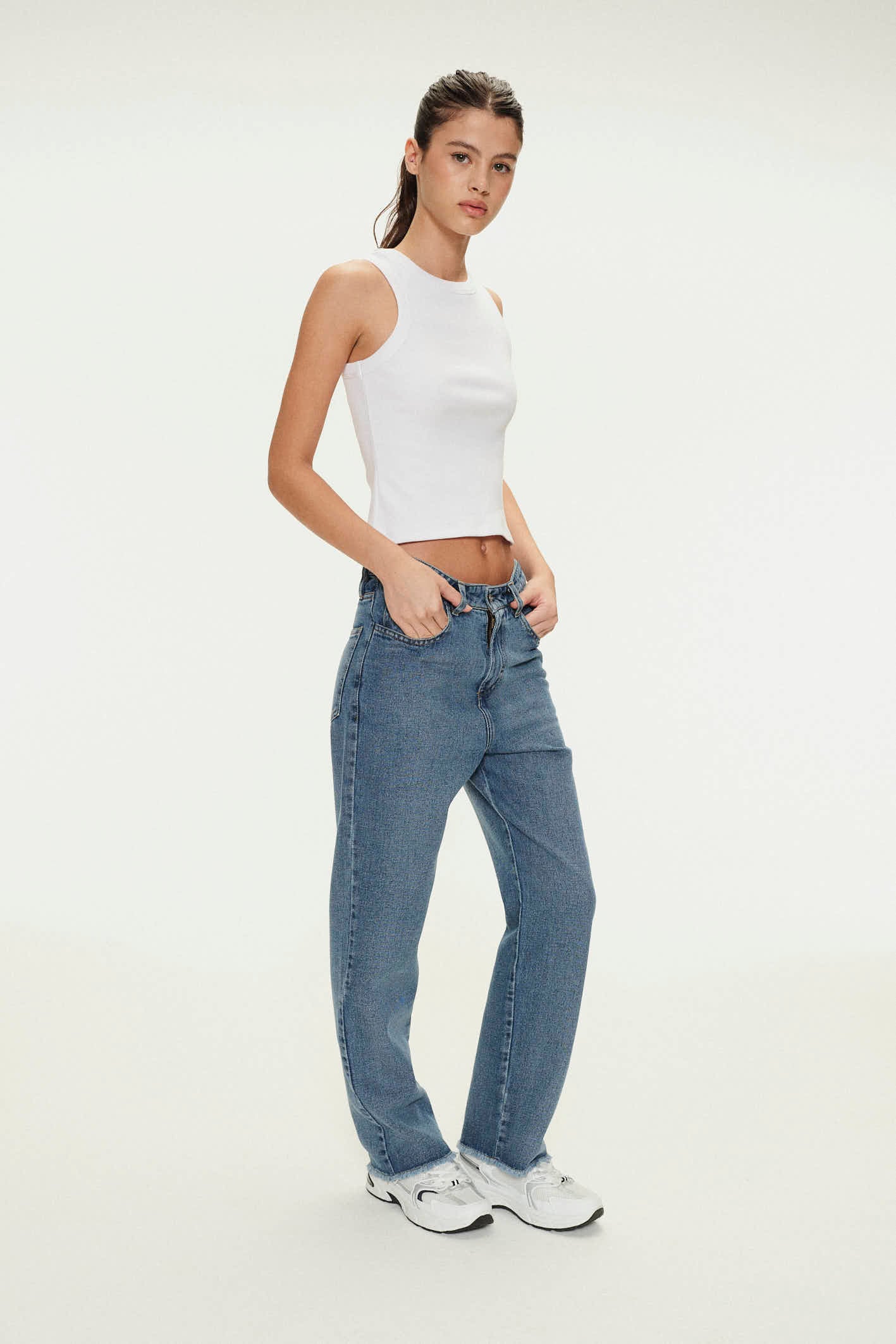 Jean Straight Crop Tunez