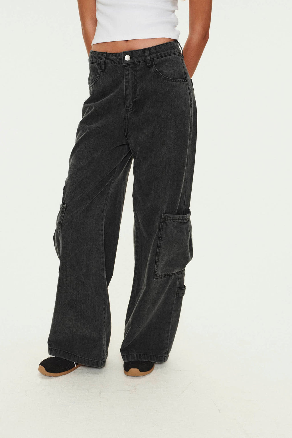 Jean Wide Leg Cargo Palm