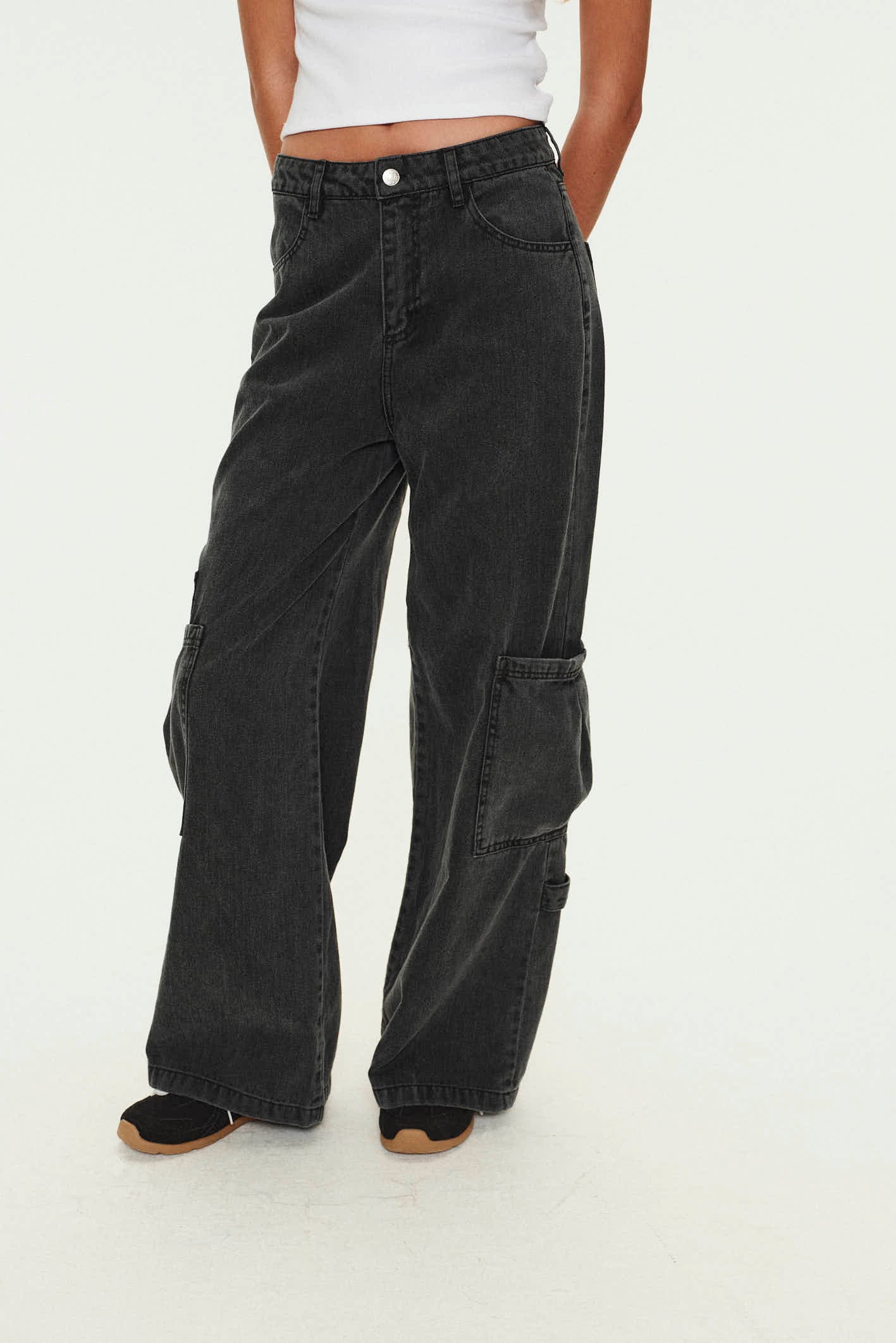 Jean Wide Leg Cargo Palm