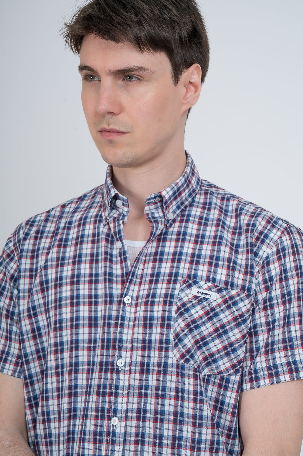 Shirt Reg Linen Checks Ss