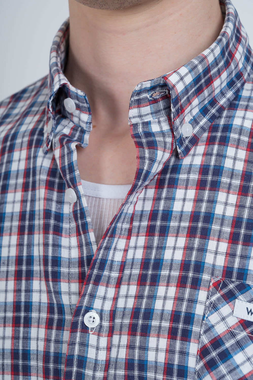 Shirt Reg Linen Checks Ss