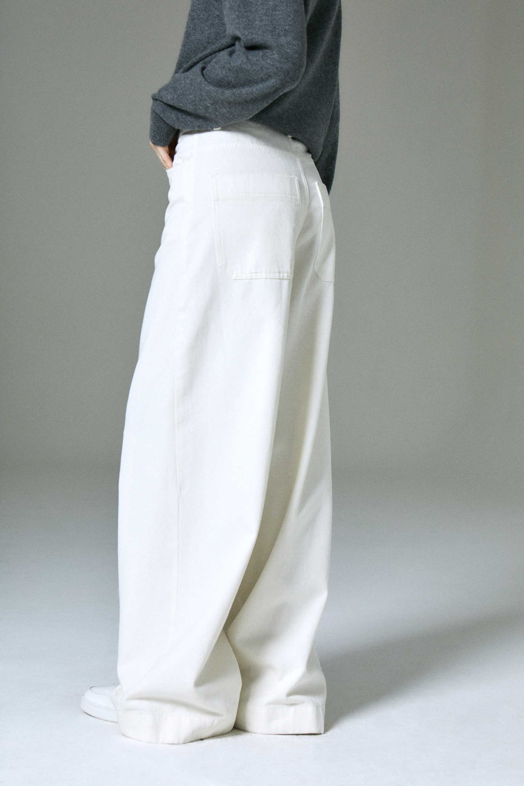 Jean Wide Leg Off White