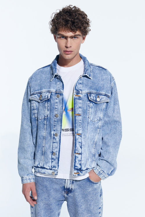 Campera Denim Ice Azul