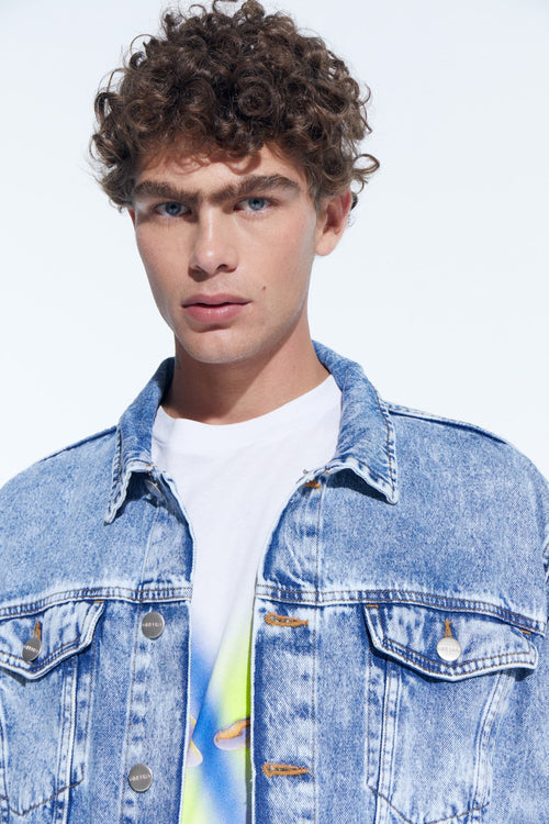 Campera Denim Ice Azul