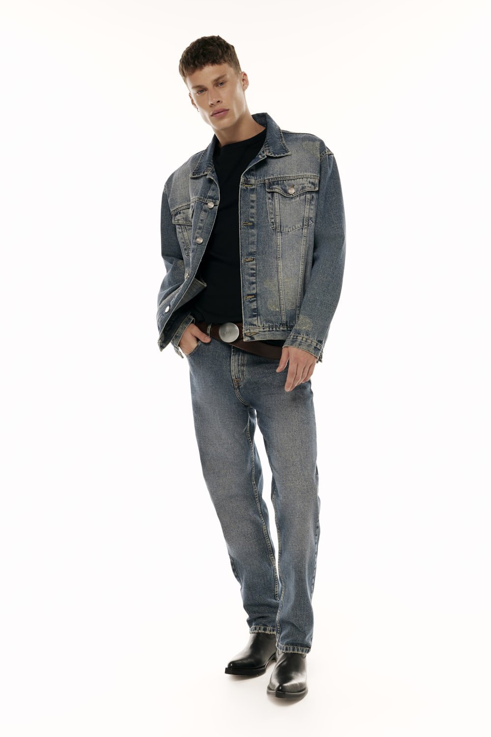 Campera Denim Oxido Azul
