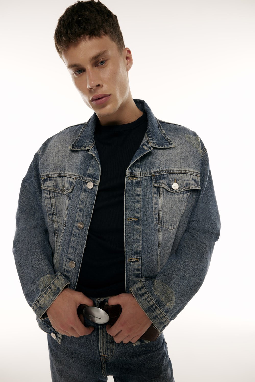 Campera Denim Oxido Azul