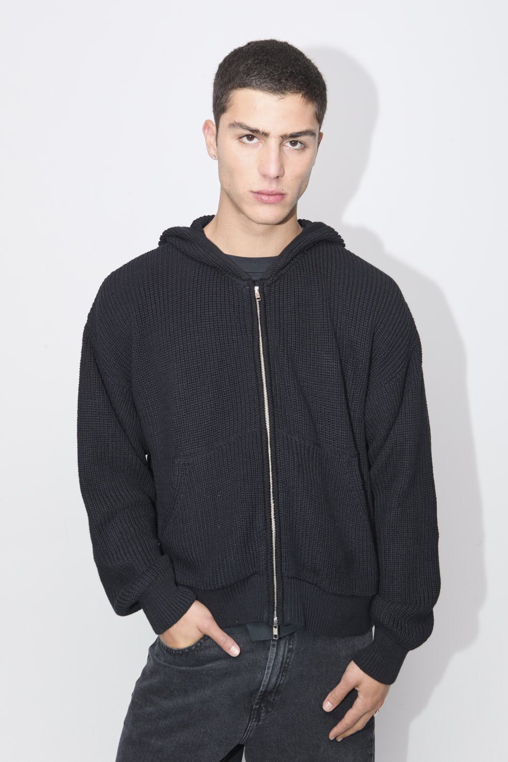 Campera Tejida Negro