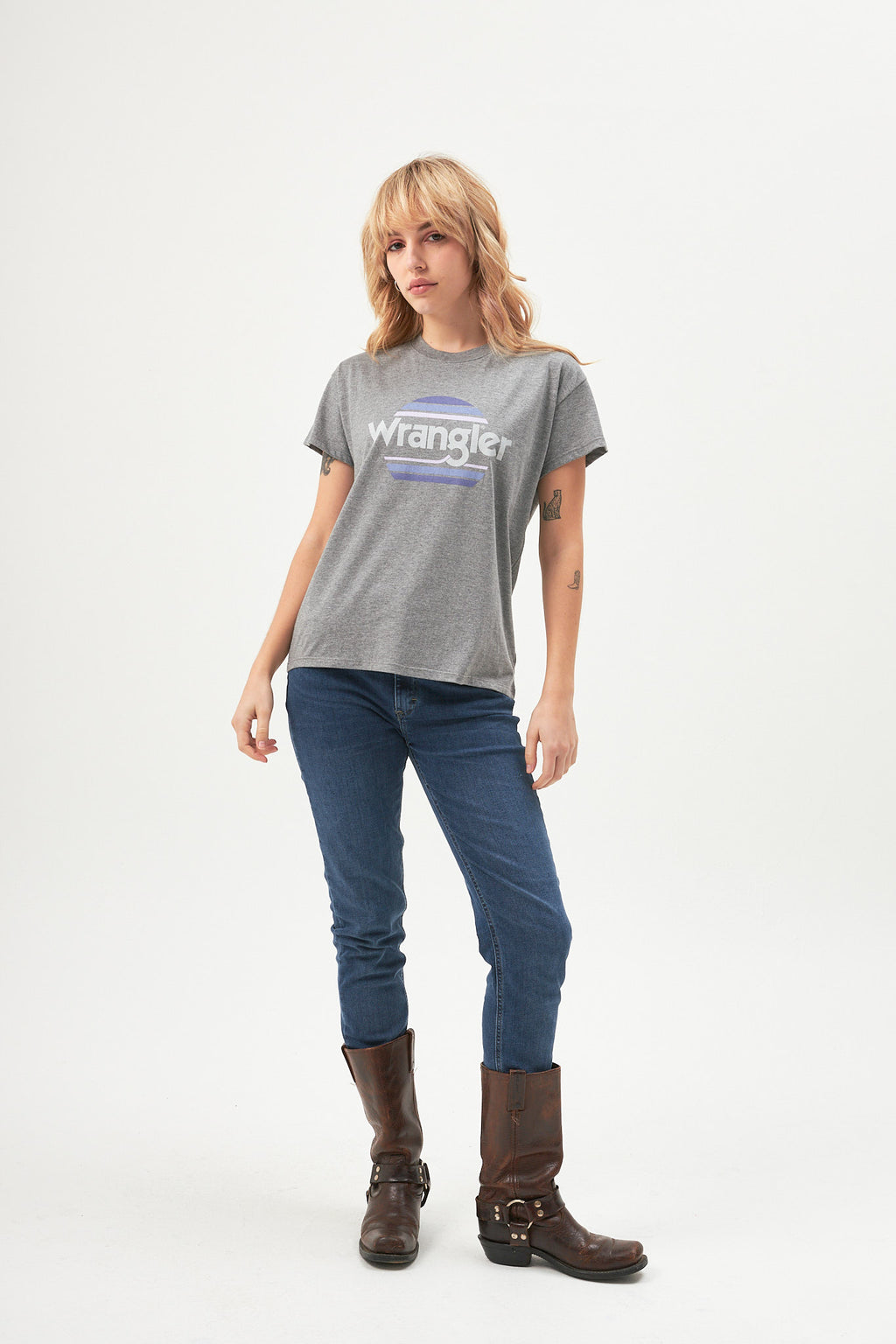 T Shirt Ss Wrangler Sunset