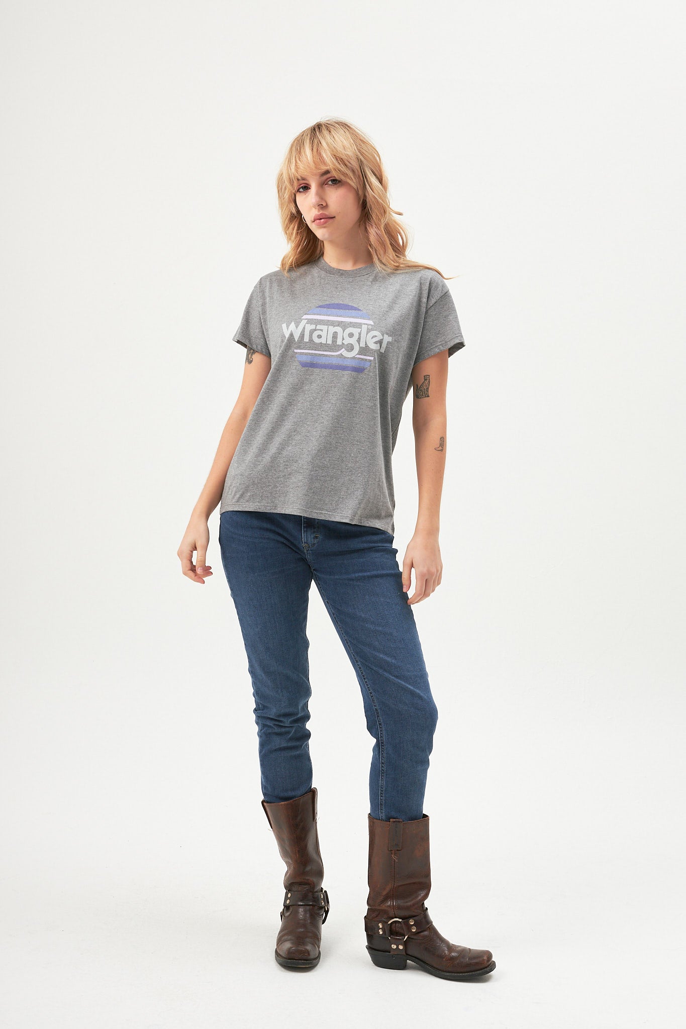 T Shirt Ss Wrangler Sunset