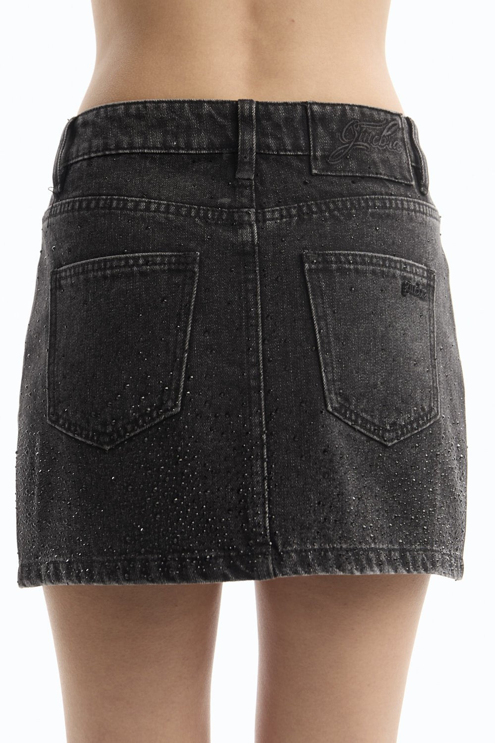 Falda Denim Aqua Negro