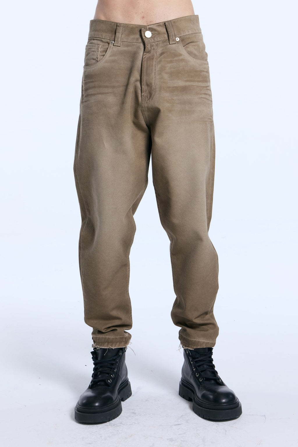 Jean Denim Baggy Marron