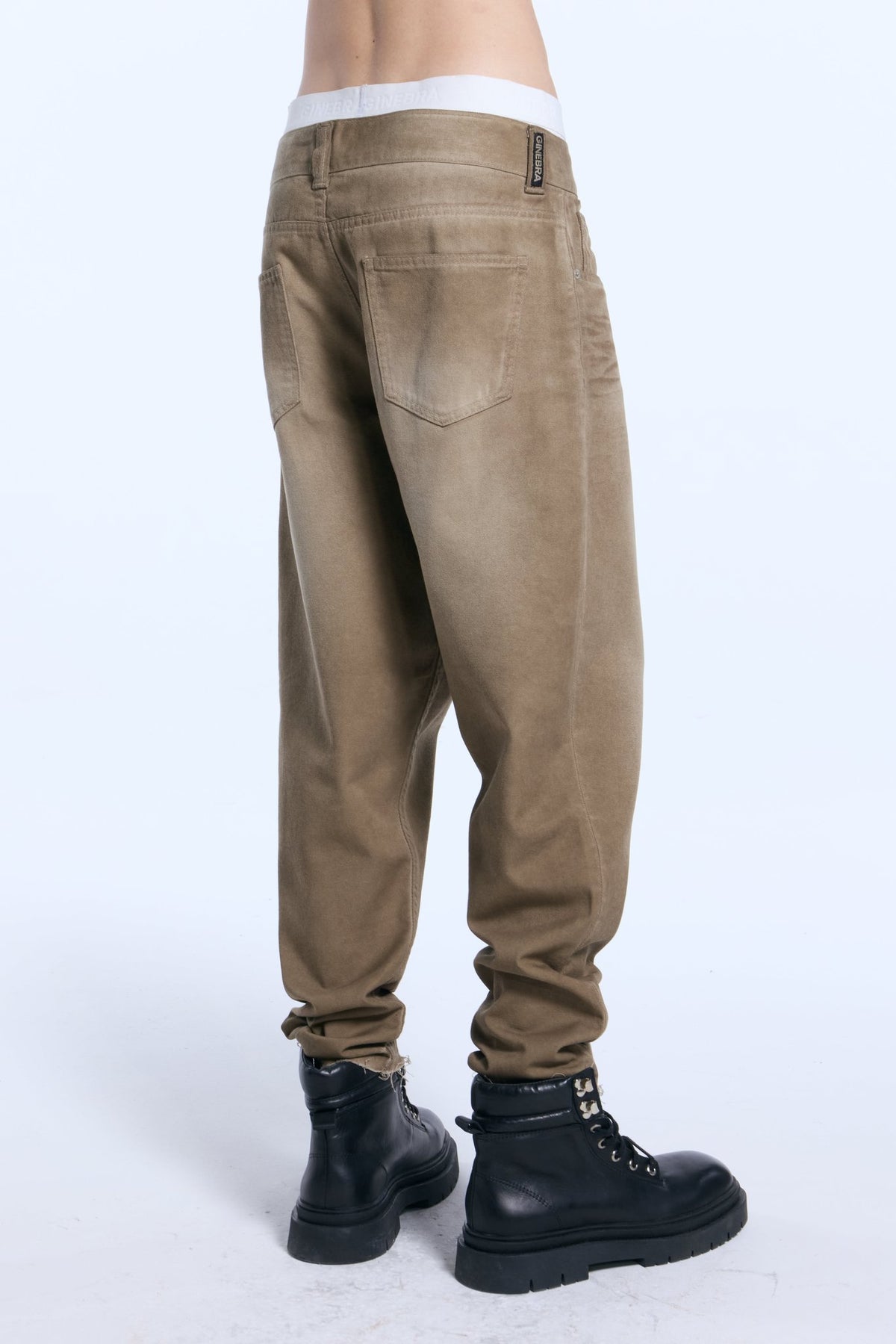 Jean Denim Baggy Marron