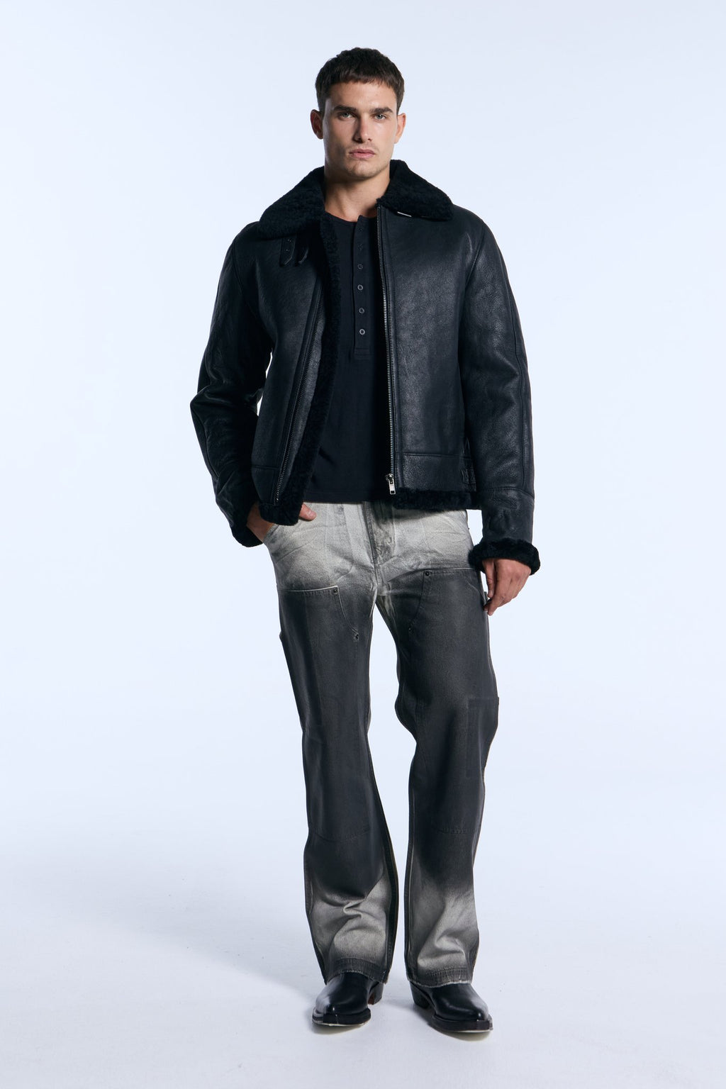 Jean Denim Carpintero Spray Offwhite