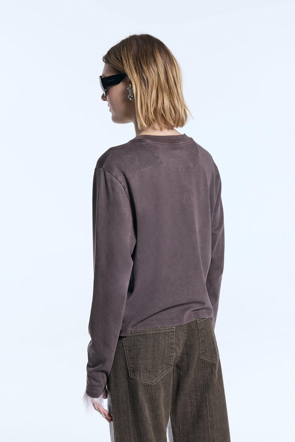Remera Basica Ml Marron