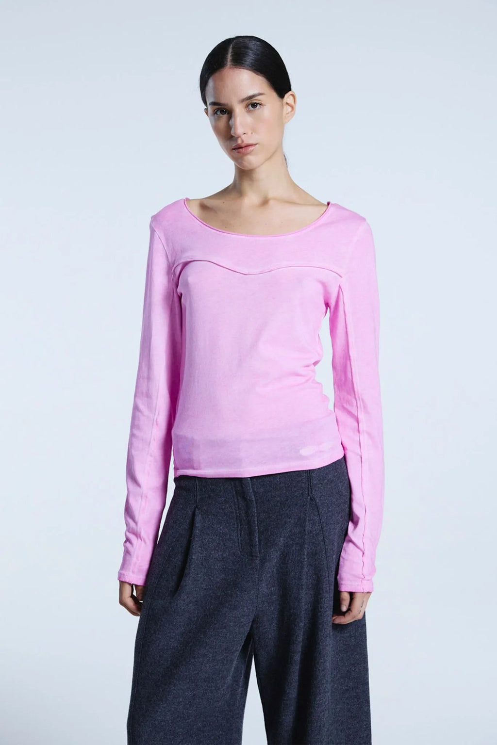 Remera Recortes Rosa