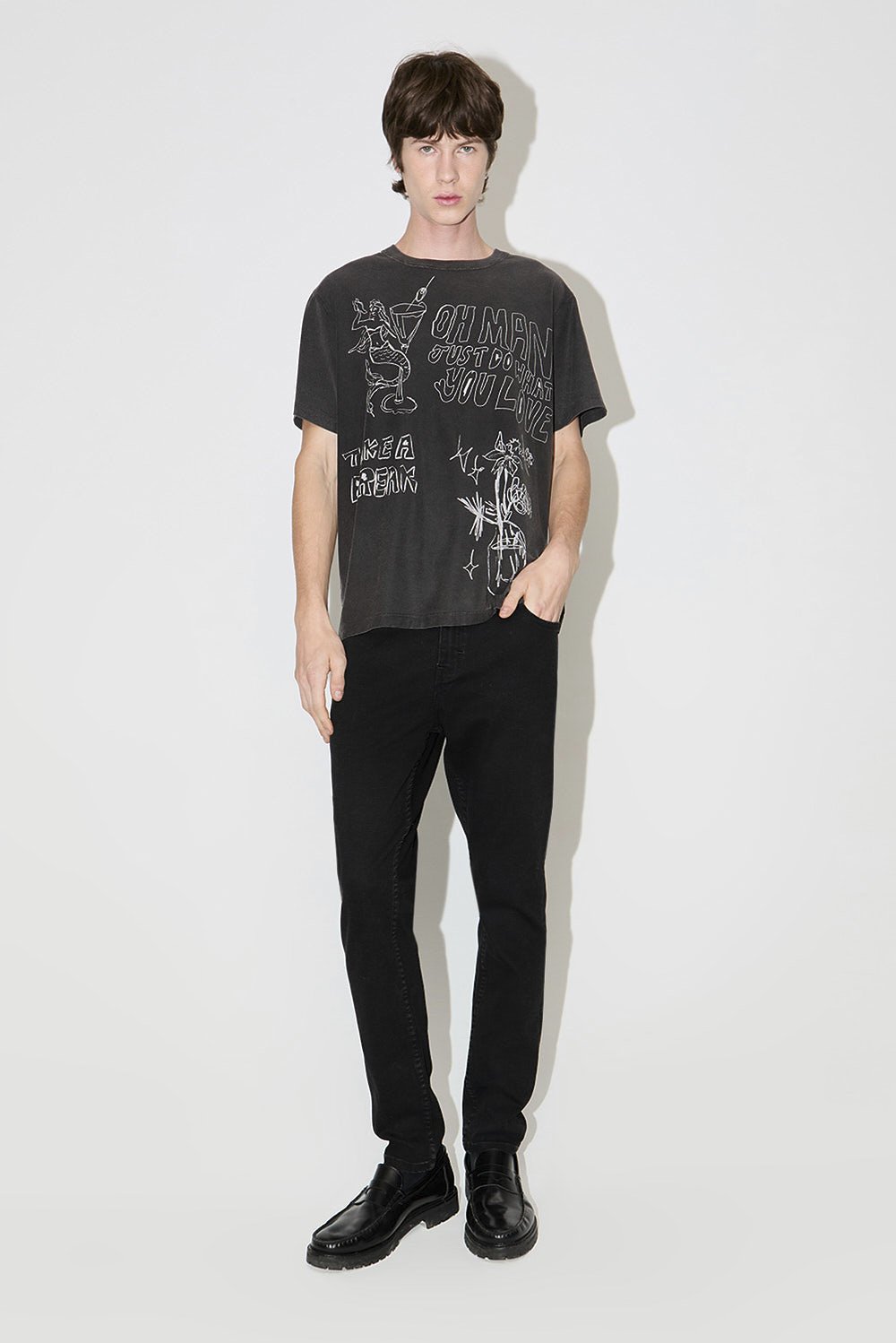 Remera Waves Negro