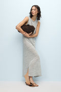 Vestido Catarina Gris Melange Claro