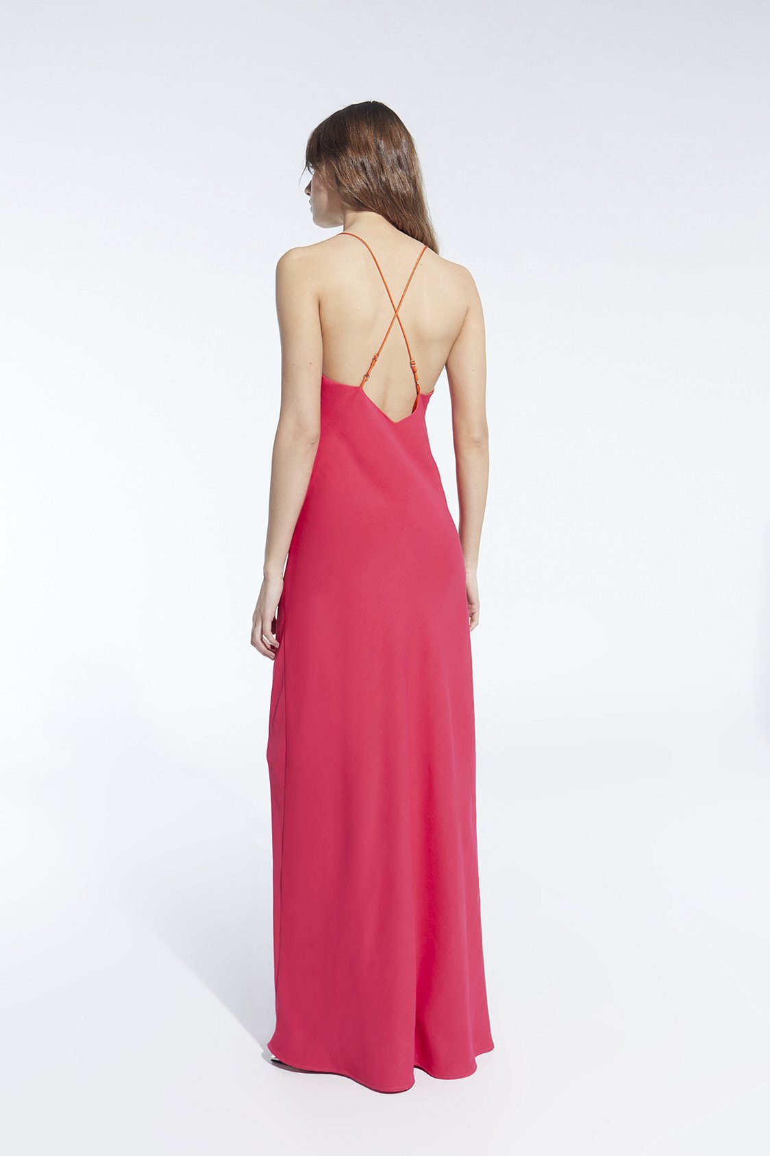 Vestido Largo Kathia Fucsia